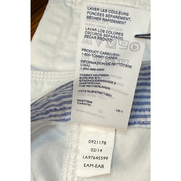 Tommy Hilfiger Cropped Cargo Pants Women’s 10 White 100% Cotton Lightweight - Picture 11 of 16